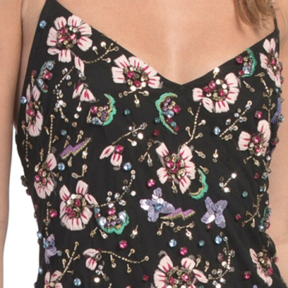 MAC DUGGAL Sleeveless Floral Embellished Gown - Picture 3 of 4